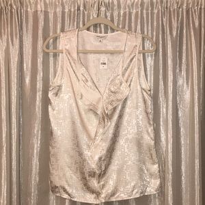 Banana Republic Ivory Ruffle Top